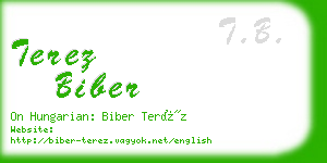 terez biber business card